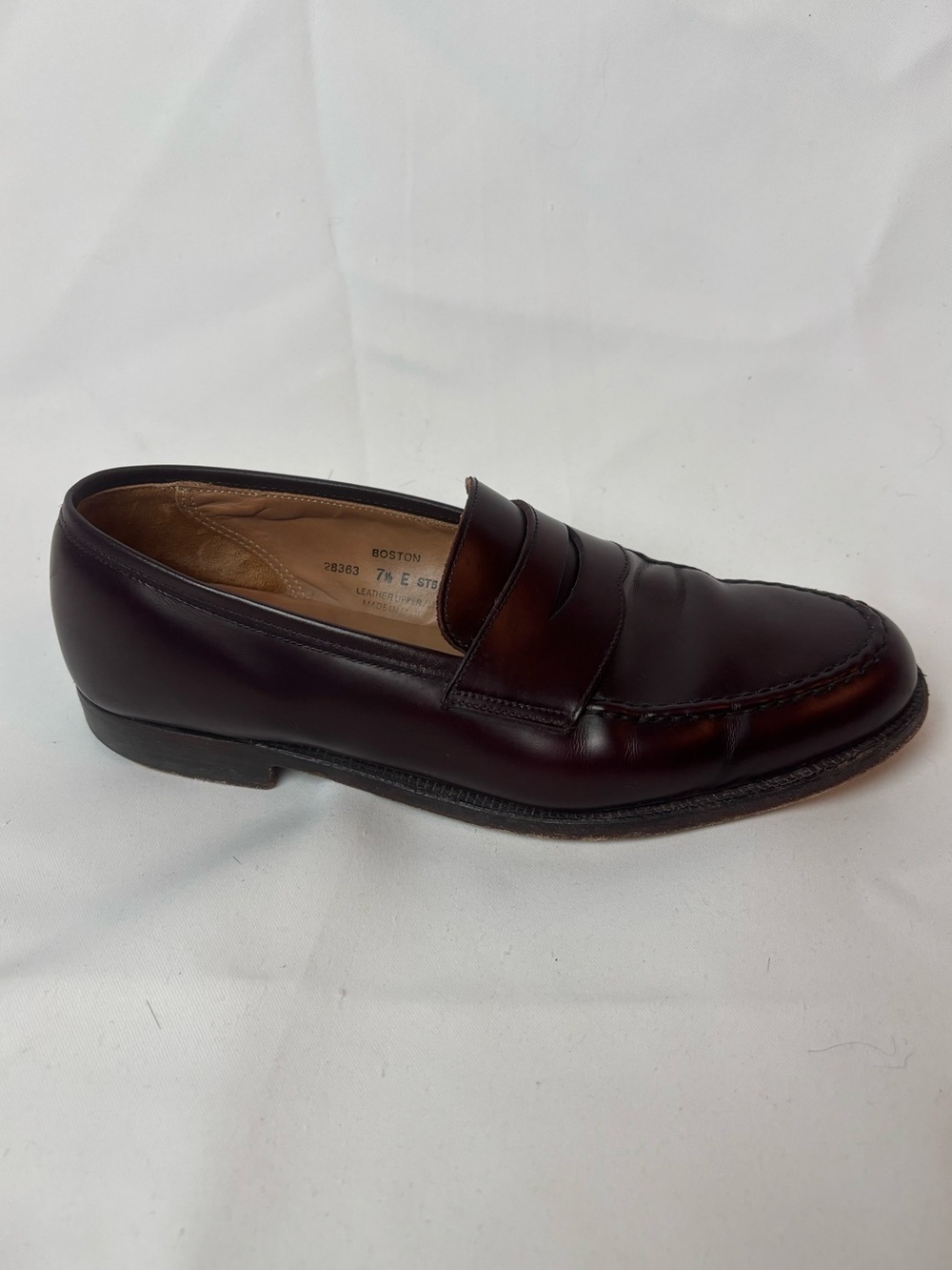Crockett & Jones Boston Penny Loafer Cordovan Leather Men’s UK 7.5 E US 8.5 E